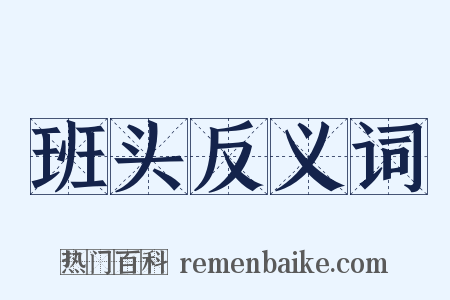 班头反义词是什么意思的图片